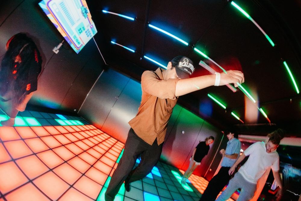 Players on the Light Matrix LED tiles at Paradigm Zone