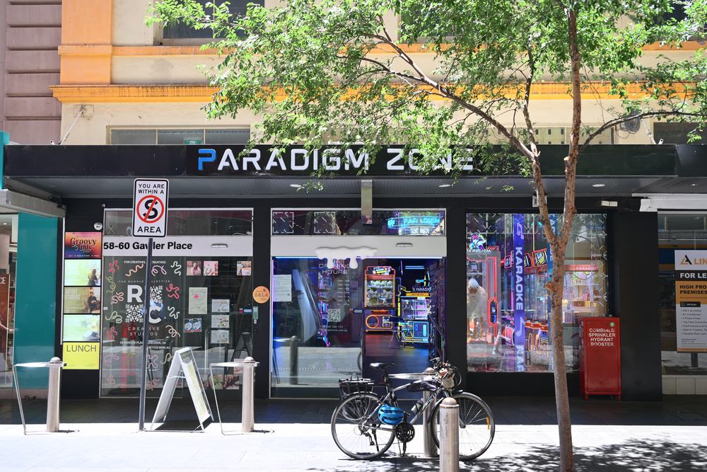 Paradigm Zone shopfront at 58 Gawler Place, Adelaide