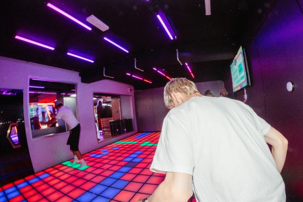 Inside the Light Matrix room at Paradigm Zone